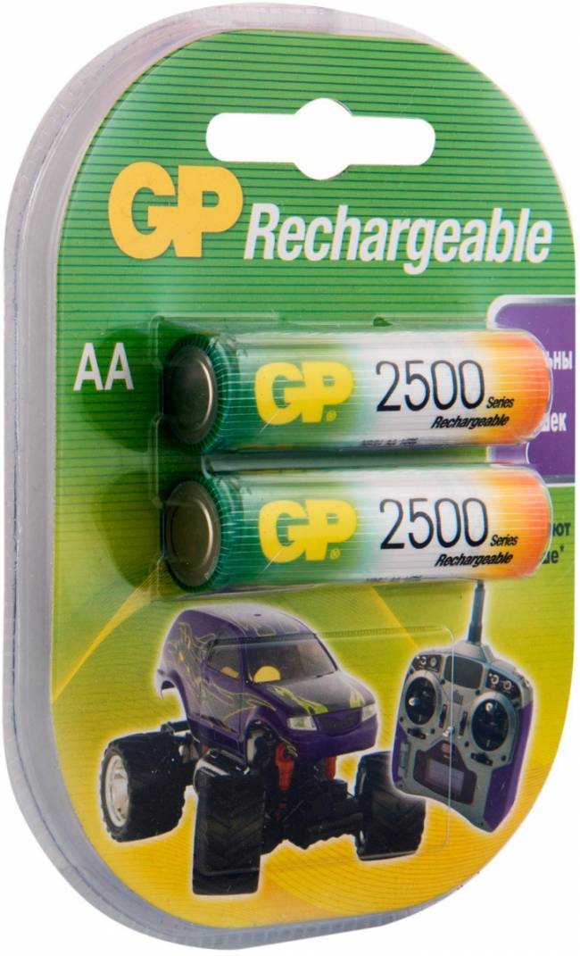 Перезаряжаемые аккумуляторы GP 250AAHC AA, емкость 2450 мАч - 2 шт. в клемшеле GP 250AAHC AA (4891199069901) — для бизнеса и офиса Перезаряжаемые аккумуляторы GP 250AAHC AA, емкость 2450 мАч - 2 шт. в клемшеле GP 250AAHC AA (4891199069901) — для бизнеса и офиса