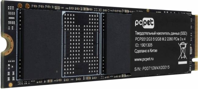 Накопитель SSD PC PET PCPS512G3 — для бизнеса и офиса Накопитель SSD PC PET PCPS512G3 — для бизнеса и офиса
