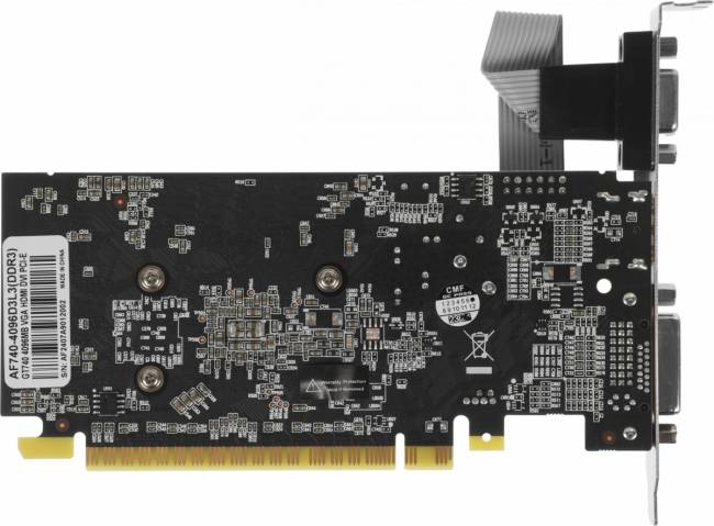 Видеокарта AFOX CORPORATION AF740-4096D3L3 — для бизнеса и офиса Видеокарта AFOX CORPORATION AF740-4096D3L3 — для бизнеса и офиса