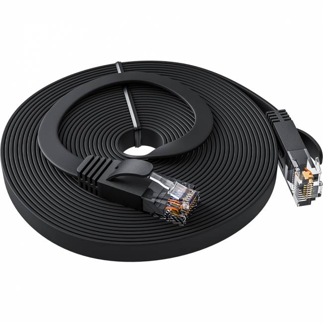 GCR Патч-корд 20.0m PROF плоский прямой кат.7 ethernet, медь, черный, RJ45, T568B, GCR-53182 Greenconnect GCR-53182 кат.7, 20 м — для бизнеса и офиса GCR Патч-корд 20.0m PROF плоский прямой кат.7 ethernet, медь, черный, RJ45, T568B, GCR-53182 Greenconnect GCR-53182 кат.7, 20 м — для бизнеса и офиса
