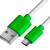 GCR Кабель 1.5m MicroUSB, белый, зеленые коннекторы, быстрая зарядка, 28/24 AWG, GCR-53227 Кабель Greenconnect 1.5 м (GCR-53227) — для бизнеса и офиса