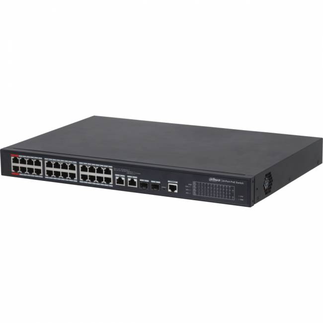 2xCombo 1000 Base-T/SFP 24x 10/100 Base-T(Hi-PoE/PoE+/PoE)IEEE802.3af/IEEE802.3at/Hi-PoE Мощность PoE 360Вт Размеры: 440мм×300мм×44мм Dahua DH-PFS4226-24ET-360 — для бизнеса и офиса 2xCombo 1000 Base-T/SFP 24x 10/100 Base-T(Hi-PoE/PoE+/PoE)IEEE802.3af/IEEE802.3at/Hi-PoE Мощность PoE 360Вт Размеры: 440мм×300мм×44мм Dahua DH-PFS4226-24ET-360 — для бизнеса и офиса