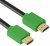 Greenconnect Кабель 0.5m HDMI версия 2.0, HDR 4:2:2, Ultra HD, 4K 60 fps 60Hz/5K*30Hz, 3D, AUDIO, 18.0 Гбит/с, 28/28 AWG, OD7.3mm, тройной экран, черный, зеленые коннекторы, GCR-HM421-0.5m Greenconnect HDMI (m) - HDMI (m) 0.5м — для бизнеса и офиса