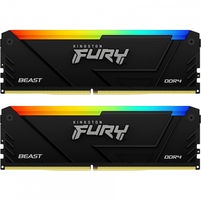 Память оперативная Kingston FURY Beast RGB (KF432C16BB12AK2/32WP) — для бизнеса и офиса Память оперативная Kingston FURY Beast RGB (KF432C16BB12AK2/32WP) — для бизнеса и офиса