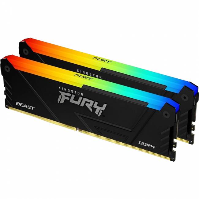 Память оперативная Kingston FURY Beast RGB (KF432C16BB12AK2/32WP) — для бизнеса и офиса Память оперативная Kingston FURY Beast RGB (KF432C16BB12AK2/32WP) — для бизнеса и офиса