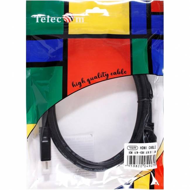 Кабель HDMI 19M/M,ver. 2.1, 8K@60 Hz 1.5m Telecom <TCG255-1.5M> Telecom TCG255-1.5M — для бизнеса и офиса Кабель HDMI 19M/M,ver. 2.1, 8K@60 Hz 1.5m Telecom <TCG255-1.5M> Telecom TCG255-1.5M — для бизнеса и офиса