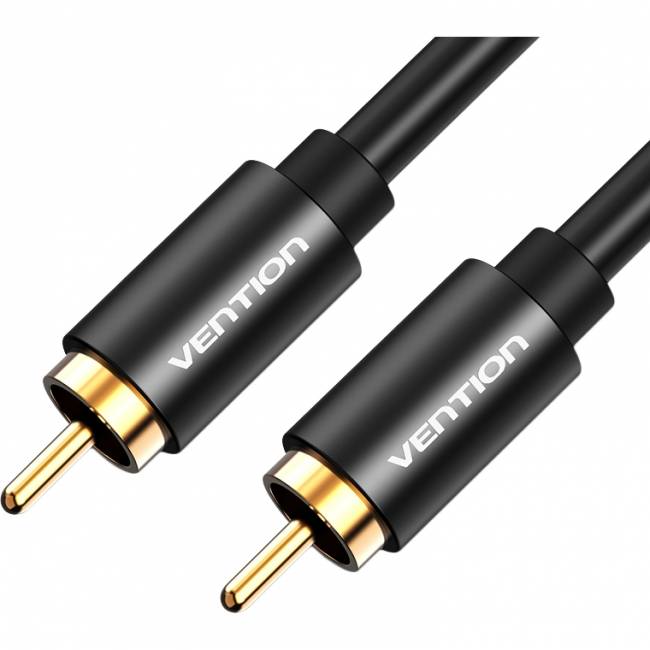 Кабель Vention аудио RCA M/RCA M - 2м Чёрный Кабель Vention RCA(m)/RCA(m) - 2 м (VAB-R09-B200) — для бизнеса и офиса