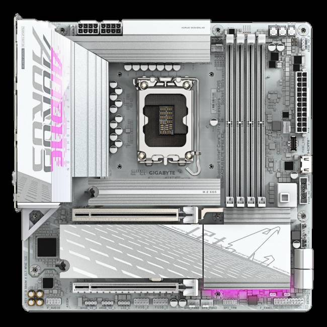 Материнская плата Gigabyte B860M AORUS ELITE WIFI6E ICE — для бизнеса и офиса Материнская плата Gigabyte B860M AORUS ELITE WIFI6E ICE — для бизнеса и офиса