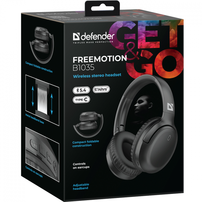 Defender Беспроводная гарнитура FreeMotion B1035 черный, микрофон, Bluetooth Defender 62035 — для бизнеса и офиса Defender Беспроводная гарнитура FreeMotion B1035 черный, микрофон, Bluetooth Defender 62035 — для бизнеса и офиса