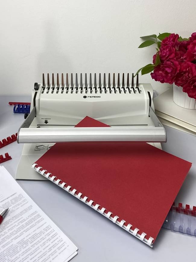 Переплетчик ГЕЛЕОС БП-16 на пластиковую пружину Гелеос БП-16 — для бизнеса и офиса Переплетчик ГЕЛЕОС БП-16 на пластиковую пружину Гелеос БП-16 — для бизнеса и офиса