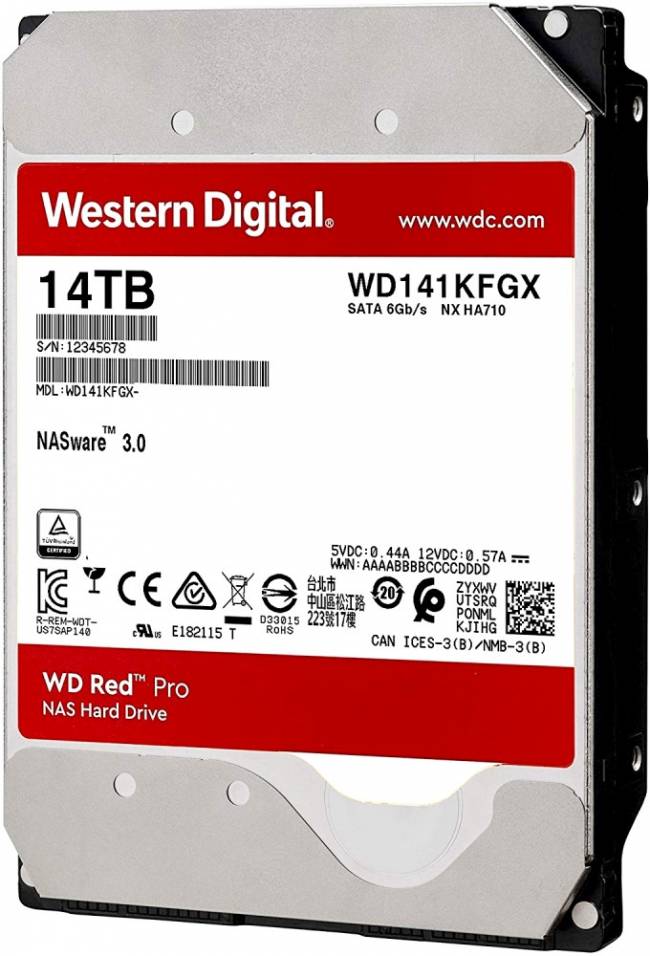 Жесткий диск HDD WD SATA3 14Tb Red Pro WD141KFGX — для бизнеса и офиса