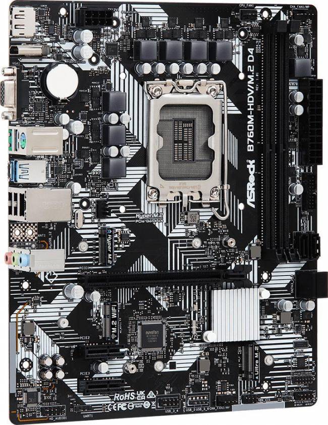 Материнская плата ASRock B760M-HDV/M.2 D4 — для бизнеса и офиса Материнская плата ASRock B760M-HDV/M.2 D4 — для бизнеса и офиса