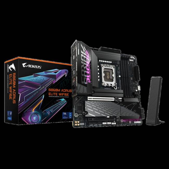 Материнская плата Gigabyte B860M AORUS ELITE WIFI6E — для бизнеса и офиса Материнская плата Gigabyte B860M AORUS ELITE WIFI6E — для бизнеса и офиса