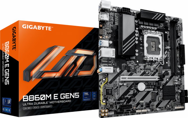 Материнская плата GIGABYTE B860M E GEN5 — для бизнеса и офиса Материнская плата GIGABYTE B860M E GEN5 — для бизнеса и офиса