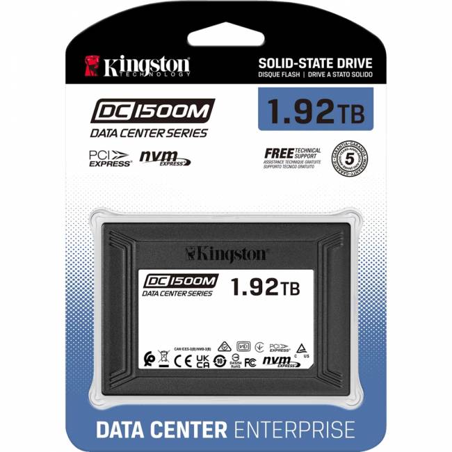Твердотельный накопитель Kingston SSD DC1500M, 1920GB (SEDC1500M/1920G) — для бизнеса и офиса Твердотельный накопитель Kingston SSD DC1500M, 1920GB (SEDC1500M/1920G) — для бизнеса и офиса