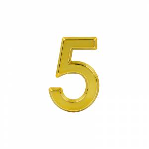 Цифра на дверь 50 мм золото 5