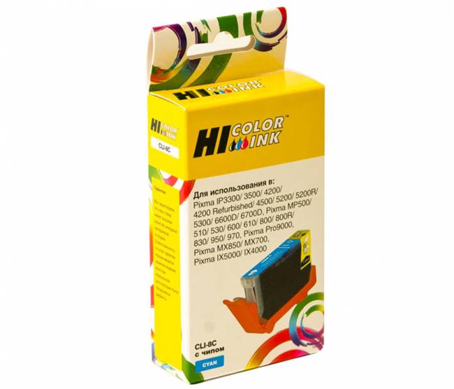Картридж Hi-Black (HB-CLI-8C) для Canon PIXMA iP4200/iP6600D/MP500, C — для бизнеса и офиса Картридж Hi-Black (HB-CLI-8C) для Canon PIXMA iP4200/iP6600D/MP500, C — для бизнеса и офиса