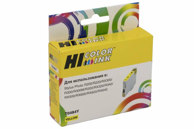 Картридж Hi-Black (HB-T0484) для Epson Stylus Photo R200/R300/RX500/RX600, Y — для бизнеса и офиса Картридж Hi-Black (HB-T0484) для Epson Stylus Photo R200/R300/RX500/RX600, Y — для бизнеса и офиса