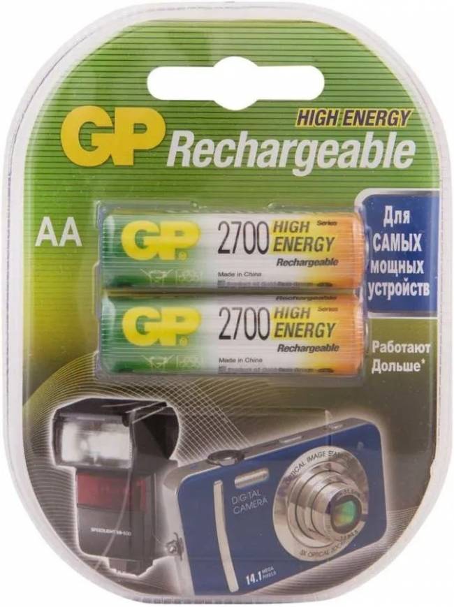 Перезаряжаемые аккумуляторы GP 270AAHC AA, емкость 2650 мАч - 2 шт. в клемшеле GP 270AAHC AA (4891199077746) — для бизнеса и офиса Перезаряжаемые аккумуляторы GP 270AAHC AA, емкость 2650 мАч - 2 шт. в клемшеле GP 270AAHC AA (4891199077746) — для бизнеса и офиса