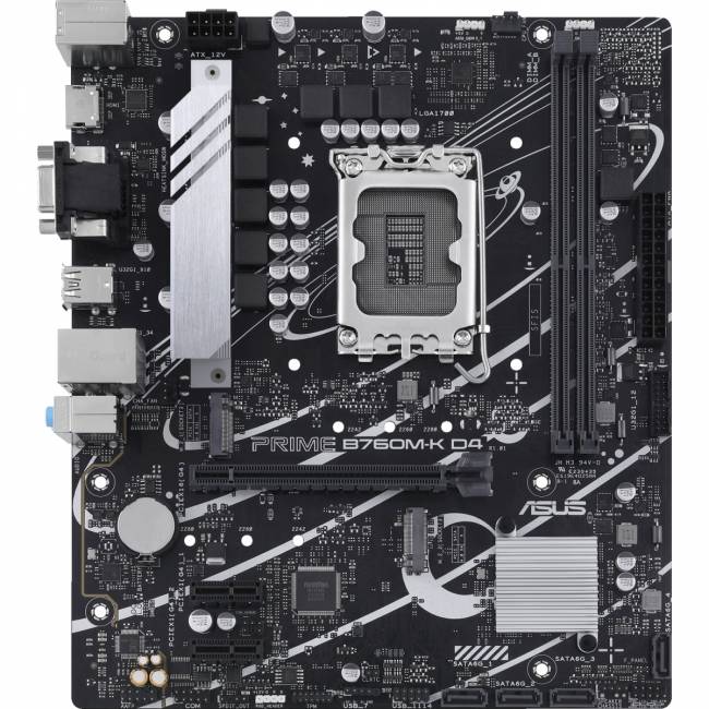 Материнская плата ASUS PRIME B760M-K D4 (90MB1DS0-M0EAY0) — для бизнеса и офиса Материнская плата ASUS PRIME B760M-K D4 (90MB1DS0-M0EAY0) — для бизнеса и офиса