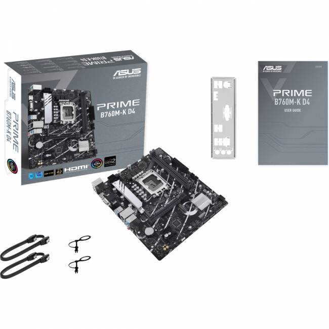 Материнская плата ASUS PRIME B760M-K D4 (90MB1DS0-M0EAY0) — для бизнеса и офиса Материнская плата ASUS PRIME B760M-K D4 (90MB1DS0-M0EAY0) — для бизнеса и офиса