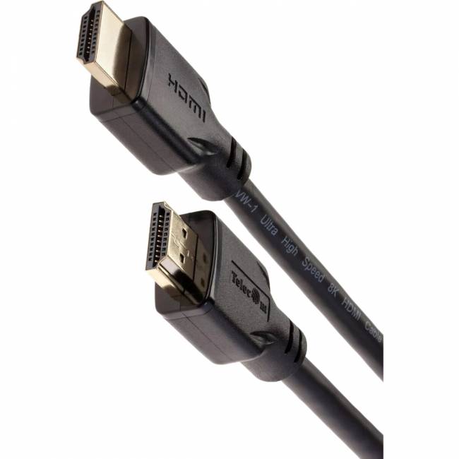 Кабель HDMI 19M/M,ver. 2.1, 8K@60 Hz 2m Telecom <TCG255-2M> Кабель Telecom HDMI (m)/HDMI (m) - 2 м (TCG255-2M) — для бизнеса и офиса