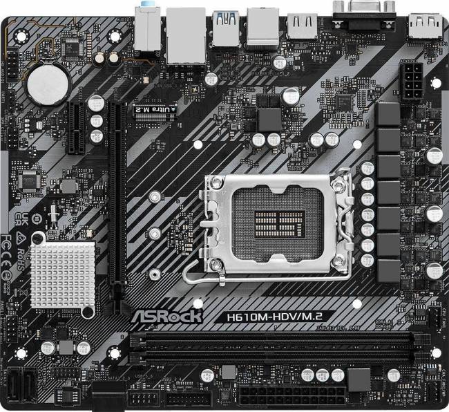 Материнская плата ASRock H610M-HDV/M.2 R2.0 — для бизнеса и офиса Материнская плата ASRock H610M-HDV/M.2 R2.0 — для бизнеса и офиса