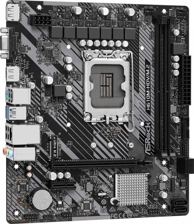Материнская плата ASRock H610M-HDV/M.2 R2.0 — для бизнеса и офиса Материнская плата ASRock H610M-HDV/M.2 R2.0 — для бизнеса и офиса