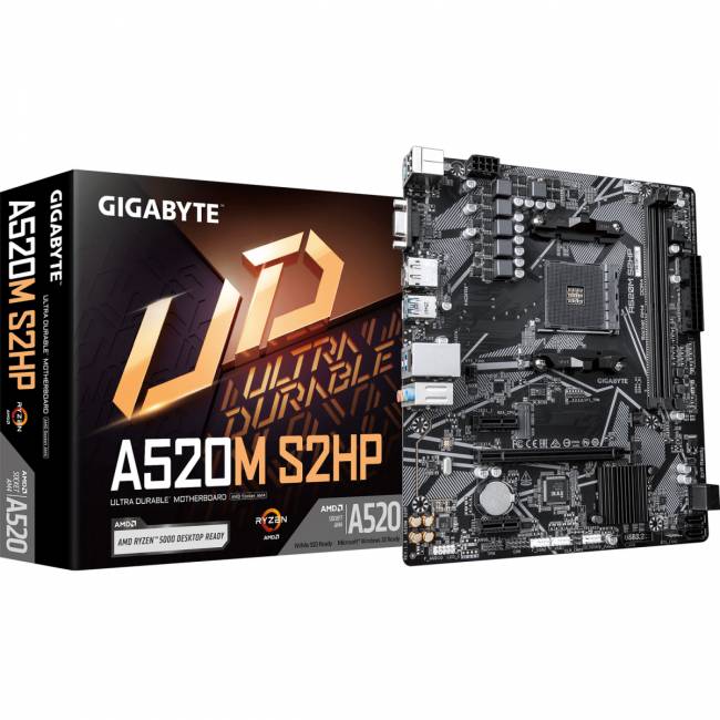 Материнская плата GIGABYTE A520M S2HP — для бизнеса и офиса Материнская плата GIGABYTE A520M S2HP — для бизнеса и офиса