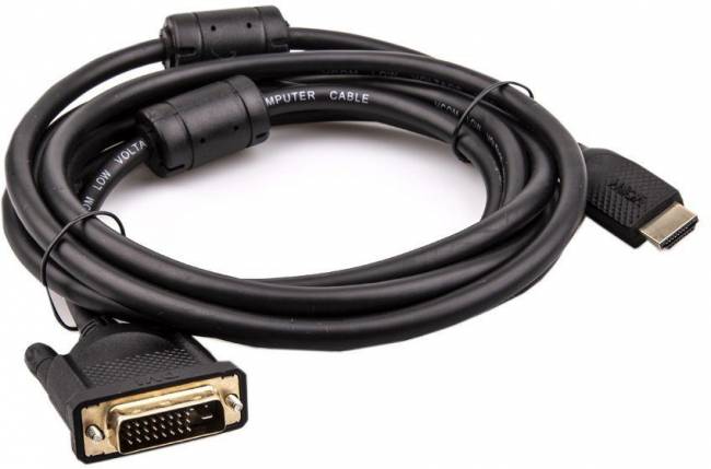Кабель HDMI AM/DVI(24+1)M, 3м, CU, 1080P@60Hz, 2F, VCOM <CG484G-3M> VCOM HDMI (m) - DVI-D (m) — для бизнеса и офиса Кабель HDMI AM/DVI(24+1)M, 3м, CU, 1080P@60Hz, 2F, VCOM <CG484G-3M> VCOM HDMI (m) - DVI-D (m) — для бизнеса и офиса