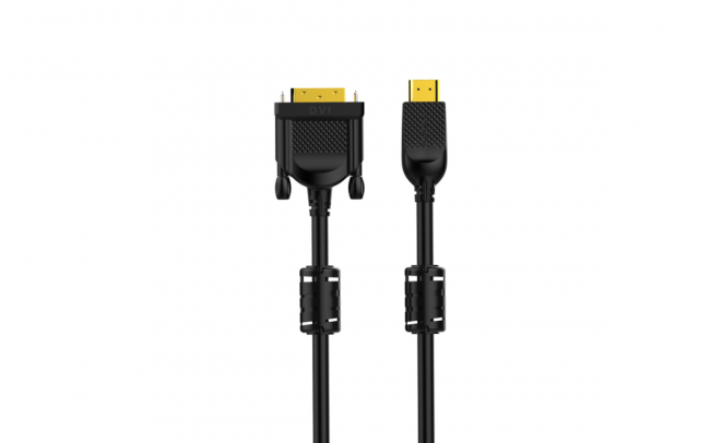 Кабель HDMI AM/DVI(24+1)M, 3м, CU, 1080P@60Hz, 2F, VCOM <CG484G-3M> VCOM HDMI (m) - DVI-D (m) — для бизнеса и офиса Кабель HDMI AM/DVI(24+1)M, 3м, CU, 1080P@60Hz, 2F, VCOM <CG484G-3M> VCOM HDMI (m) - DVI-D (m) — для бизнеса и офиса