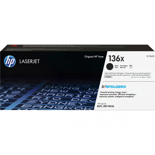 Тонер-картридж HP LaserJet 136X Black (W1360X) — для бизнеса и офиса