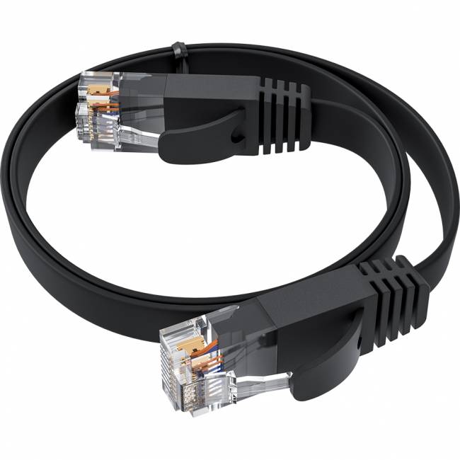 GCR Патч-корд 1.5m PROF плоский прямой кат.7 ethernet, медь, черный, RJ45, T568B, GCR-53175 Greenconnect GCR-53175 кат.7, 1.5 м — для бизнеса и офиса GCR Патч-корд 1.5m PROF плоский прямой кат.7 ethernet, медь, черный, RJ45, T568B, GCR-53175 Greenconnect GCR-53175 кат.7, 1.5 м — для бизнеса и офиса