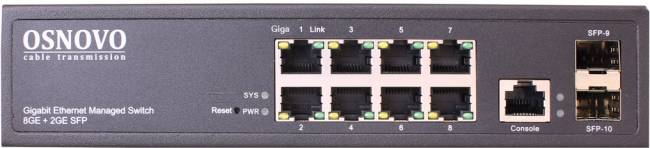 Коммутатор OSNOVO SW-70802/L2 — для бизнеса и офиса Коммутатор OSNOVO SW-70802/L2 — для бизнеса и офиса
