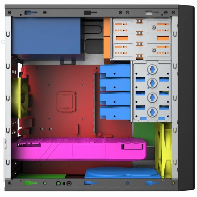 Корпус без блока питания Foxline FL-733 — для бизнеса и офиса Корпус без блока питания Foxline FL-733 — для бизнеса и офиса