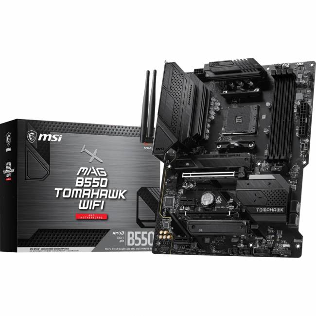 Материнская плата MSI MAG B550 TOMAHAWK WIFI — для бизнеса и офиса Материнская плата MSI MAG B550 TOMAHAWK WIFI — для бизнеса и офиса