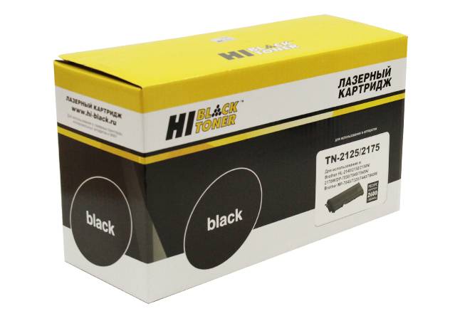 Тонер-картридж Hi-Black (HB-TN-2125/2175) для Brother HL-2140R/2150NR/DCP-7030R, 2,6K — для бизнеса и офиса Тонер-картридж Hi-Black (HB-TN-2125/2175) для Brother HL-2140R/2150NR/DCP-7030R, 2,6K — для бизнеса и офиса
