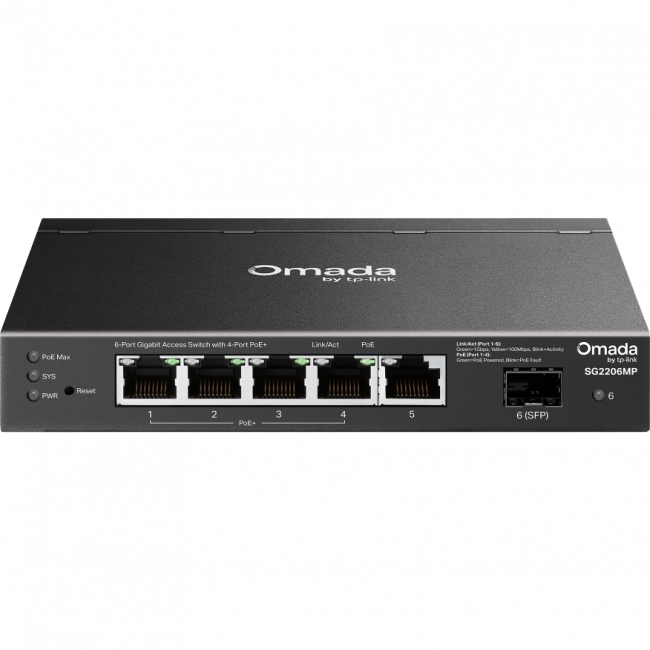 Коммутатор TP-Link SG2206MP — для бизнеса и офиса Коммутатор TP-Link SG2206MP — для бизнеса и офиса