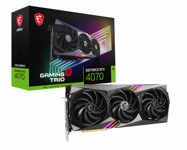 Видеокарта MSI GeForce RTX 4070 GAMING X TRIO 12G — для бизнеса и офиса