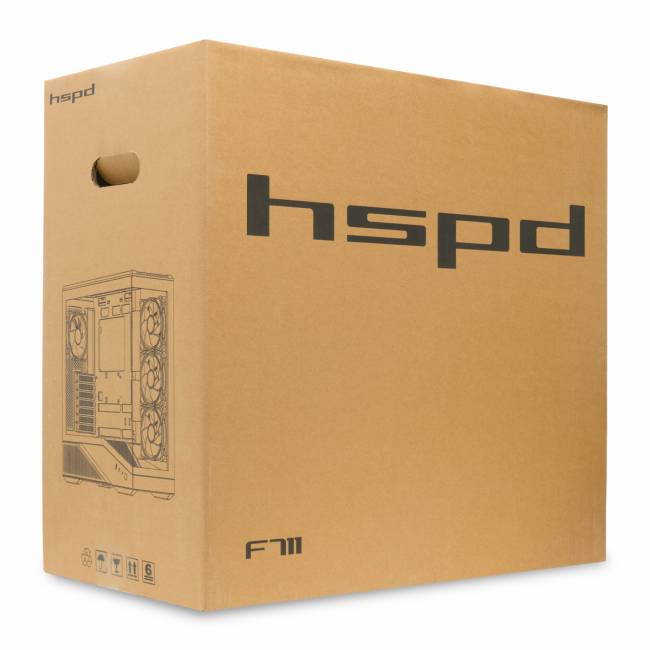 Корпус без блока питания HSPD F711-TGBK- ARGB — для бизнеса и офиса Корпус без блока питания HSPD F711-TGBK- ARGB — для бизнеса и офиса