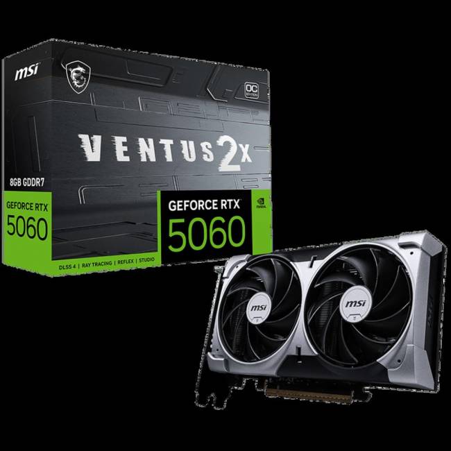 Видеокарты MSI RTX 5060 8G VENTUS 2X OC — для бизнеса и офиса Видеокарты MSI RTX 5060 8G VENTUS 2X OC — для бизнеса и офиса