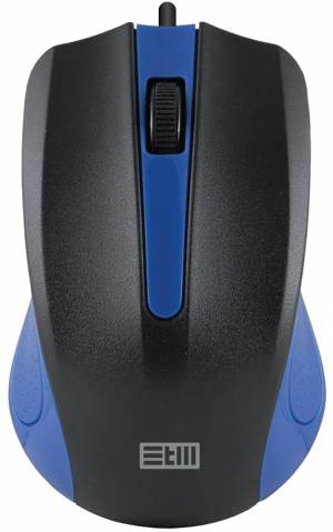 Мышь проводная USB STM 101CB черный/синий STM 101CB