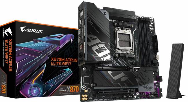 Материнская плата Gigabyte X870M A ELITE WF7 — для бизнеса и офиса Материнская плата Gigabyte X870M A ELITE WF7 — для бизнеса и офиса