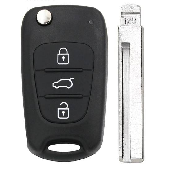 Корпус выкидного ключа HYUNDAI 3 кнопки HY-19DP HYN17, с лого — для бизнеса и офиса Корпус выкидного ключа HYUNDAI 3 кнопки HY-19DP HYN17, с лого — для бизнеса и офиса