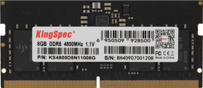 Память DDR5 8GB 4800MHz SHENZHEN KINGSPEC ELECTRONICS TECHNOLOGY CO LTD KS4800D5N11008G — для бизнеса и офиса Память DDR5 8GB 4800MHz SHENZHEN KINGSPEC ELECTRONICS TECHNOLOGY CO LTD KS4800D5N11008G — для бизнеса и офиса