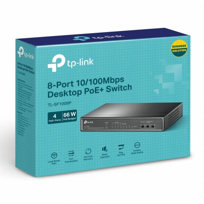 Коммутатор TP-Link TL-SF1008LP — для бизнеса и офиса Коммутатор TP-Link TL-SF1008LP — для бизнеса и офиса