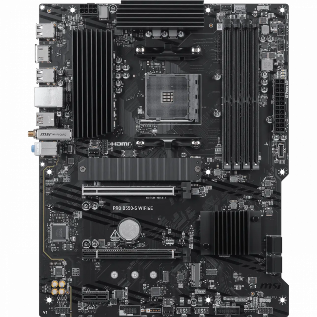 Материнская плата MSI PRO B550-S WIFI6E — для бизнеса и офиса Материнская плата MSI PRO B550-S WIFI6E — для бизнеса и офиса