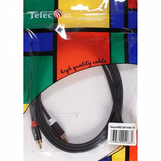 Кабель соединит 3.5 Jack (M) - 2xRCA (M), 1.5м Telecom PRO <TAV7183M-1.5M> Кабель-переходник Telecom 2 x RCA M/Jack 3.5 mm F (TAV7183M-1.5M) — для бизнеса и офиса Кабель соединит 3.5 Jack (M) - 2xRCA (M), 1.5м Telecom PRO <TAV7183M-1.5M> Кабель-переходник Telecom 2 x RCA M/Jack 3.5 mm F (TAV7183M-1.5M) — для бизнеса и офиса