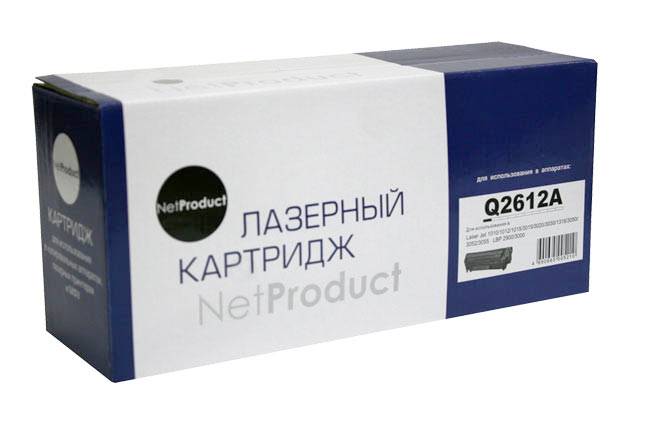 Картридж NetProduct (N-Q2612A) для HP LJ 1010/1020/3050, 2K (Повреждённая упаковка) — для бизнеса и офиса Картридж NetProduct (N-Q2612A) для HP LJ 1010/1020/3050, 2K (Повреждённая упаковка) — для бизнеса и офиса