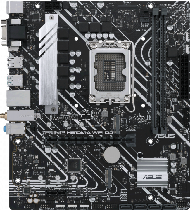 Материнская плата ASUS PRIME H610M-A WIFI D4 — для бизнеса и офиса Материнская плата ASUS PRIME H610M-A WIFI D4 — для бизнеса и офиса
